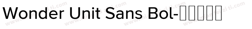 Wonder Unit Sans Bol字体转换